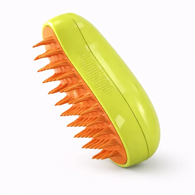 Brosse Vapeur 3 en 1 : Anti-poils, démêlage & massage